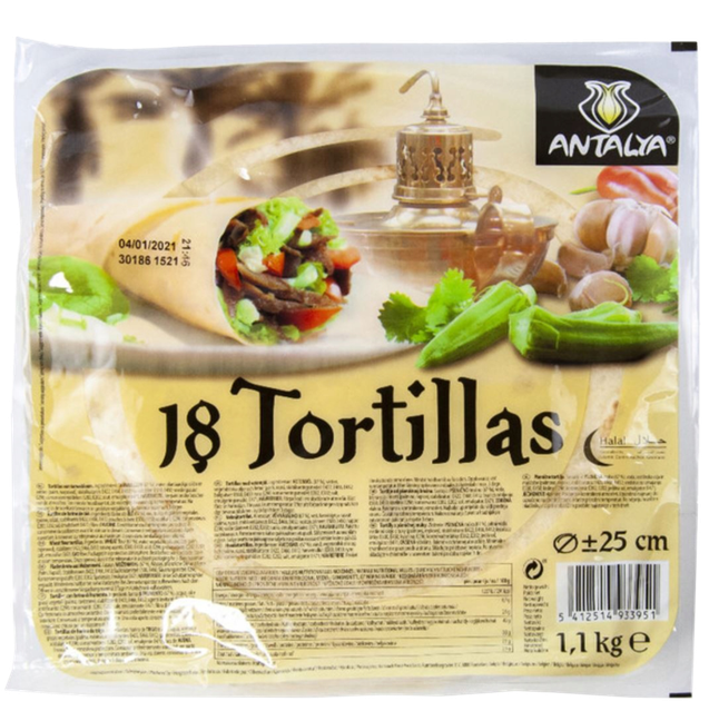 Antalya Tortilla Halal 25cm